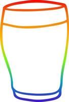 arco iris gradiente línea dibujo dibujos animados vaso de leche vector