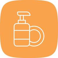 Dish Soap Line Round Corner vector