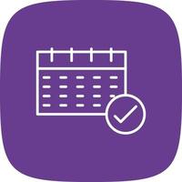 Calendar Line Round Corner vector