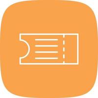 Ticket Line Round Corner vector