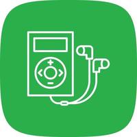 Mp3 Player Line Round Corner vector