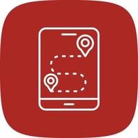 Gps Line Round Corner vector