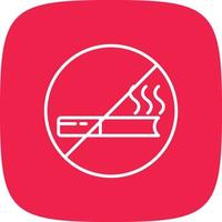 No Smoking Line Round Corner vector