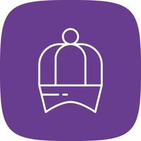 Cap Line Round Corner vector