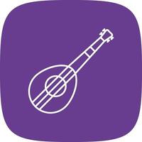 Mandolin Line Round Corner vector