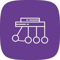 Pendulum Line Round Corner vector