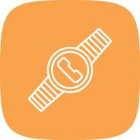 Digital Watch Line Round Corner vector