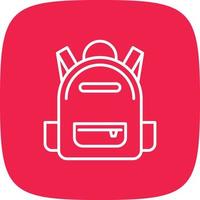 Backpack Line Round Corner vector