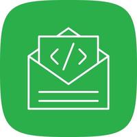 Mail Code Line Round Corner vector