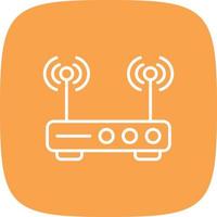 Router Line Round Corner vector