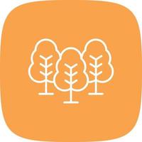 Trees Line Round Corner vector