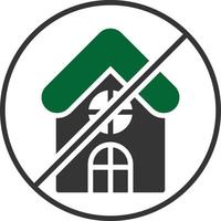 No House Line Round Corner vector