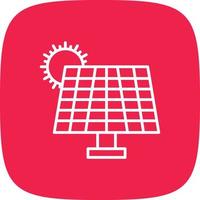 Solar Panel Line Round Corner vector