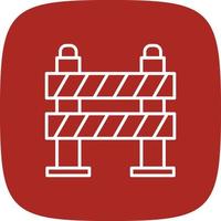 17 - Road Block Line Round Corner vector