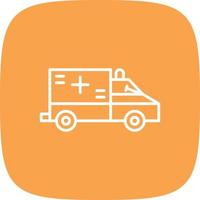 Ambulance Line Round Corner vector