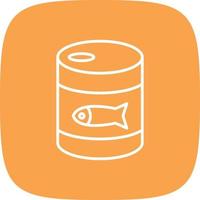 Canned Food Line Round Corner vector