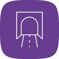 Tunnel Line Round Corner vector