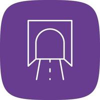 Tunnel Line Round Corner vector