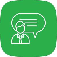 Speech Bubble Line Round Corner vector