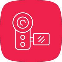 Camcorder Line Round Corner vector