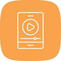 Video Tutorial Line Round Corner vector