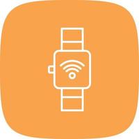 Smartwatch Line Round Corner vector