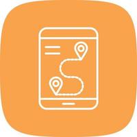 Gps Line Round Corner vector