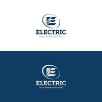 Ilustración de vector de diseño de logotipo eléctrico e