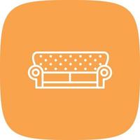 Sofa Line Round Corner vector