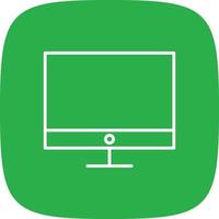 Monitor Line Round Corner vector