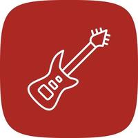 Electric Guitar Line Round Corner vector