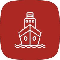 Ship Line Round Corner vector