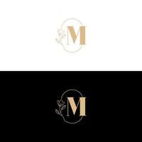 M Letter Logo Design Blue Vector Illustration