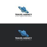 Ilustración de vector de diseño de logotipo de agencia de viajes