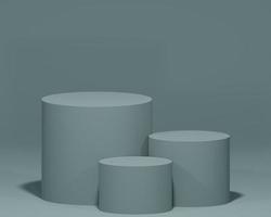 Empty podium with flat background 3d render photo