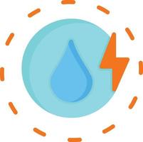 Hydro Power Flat Icon vector