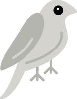 pájaro, plano, icono vector