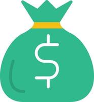 Money Bag Flat Icon vector