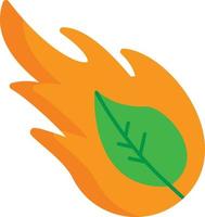 icono plano de incendio forestal vector