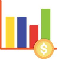 Bar Chart Flat Icon vector