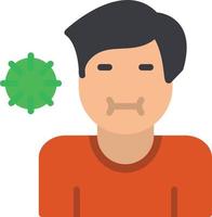 Sick Person Flat Icon vector