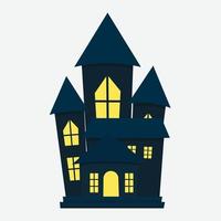 Ghost house vector clipart for halloween illustration