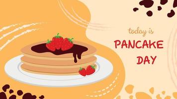 Pancake day banner template illustration vector