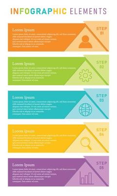Colorful iInfographic element template