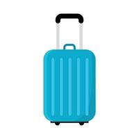 Blue Animated Travel Suitcase Bag Icon Clipart Vector Illustration