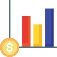 Bar Chart Flat Icon vector