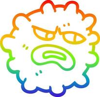 arco iris gradiente línea dibujo dibujos animados gracioso germen vector