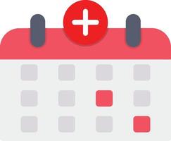 Medical Calendar Flat Icon vector