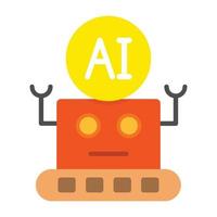 AI Flat Icon vector