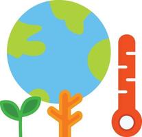 Global Warming Flat Icon vector